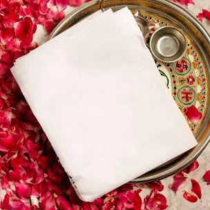 White Simple Puja Cloth