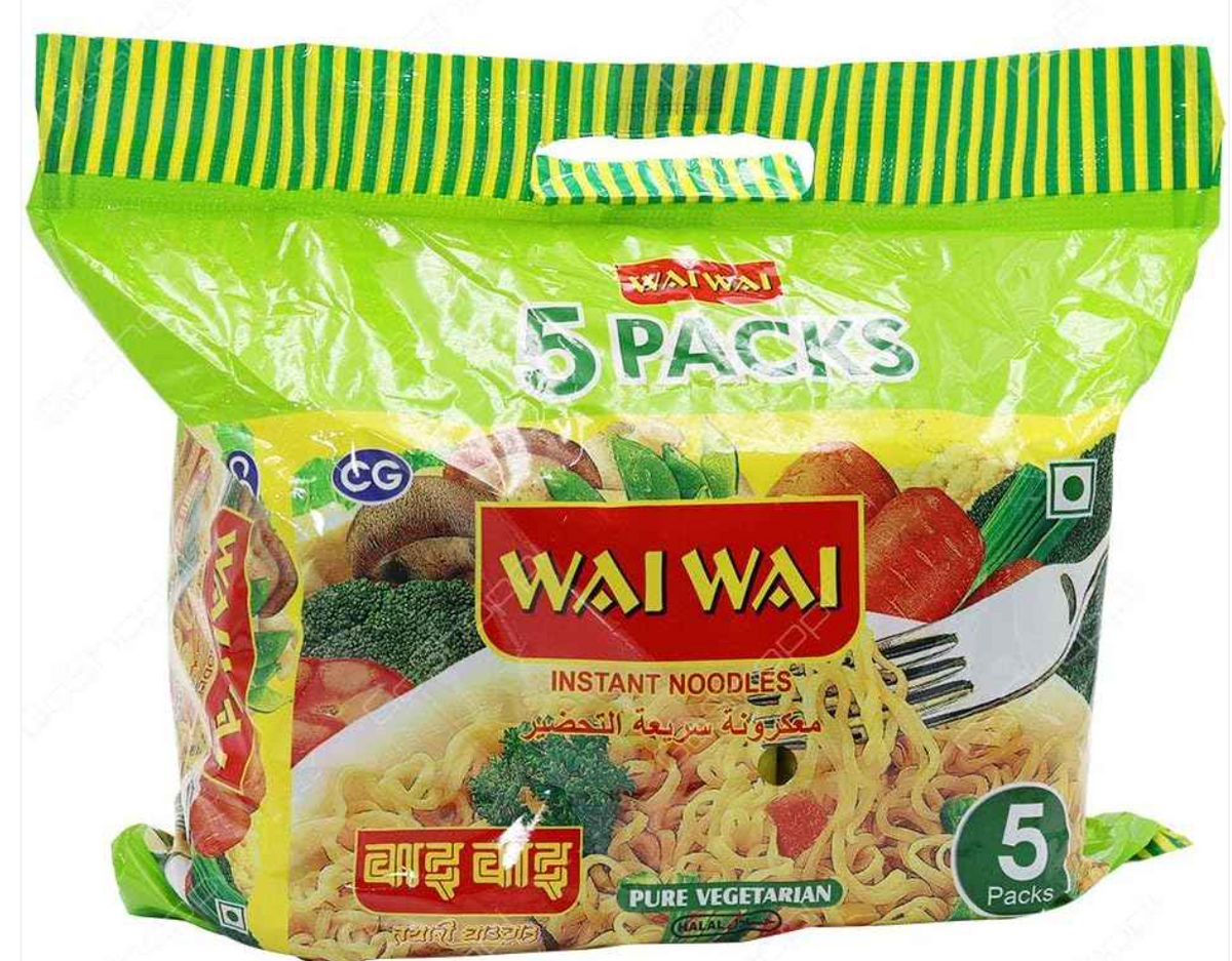 wai wai instant noodles vegetable 375 gm 5 in 1